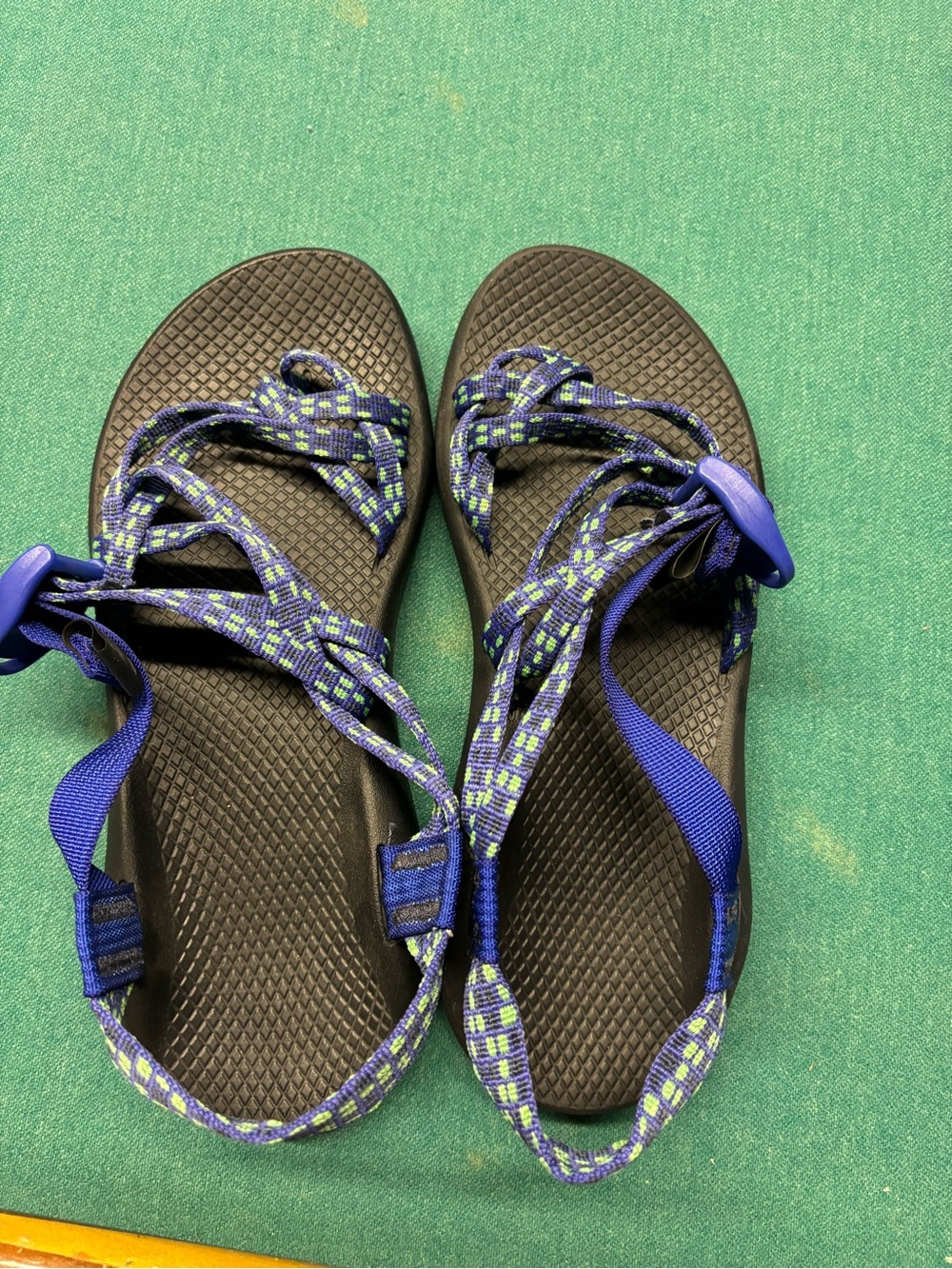 Chaco Blue & Green Strappy Outdoor Sandals